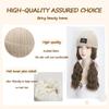 Knitting And Velvet Wig Hat for Autumn And Winter High Temperature Resistant Synthetic Long Curly Hair Fashion