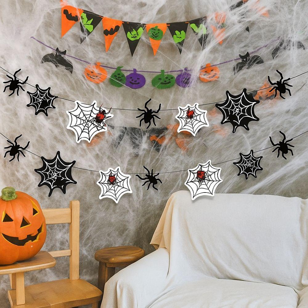 Black Halloween Spider Banner Scary Happy Halloween Decoration  Halloween Party