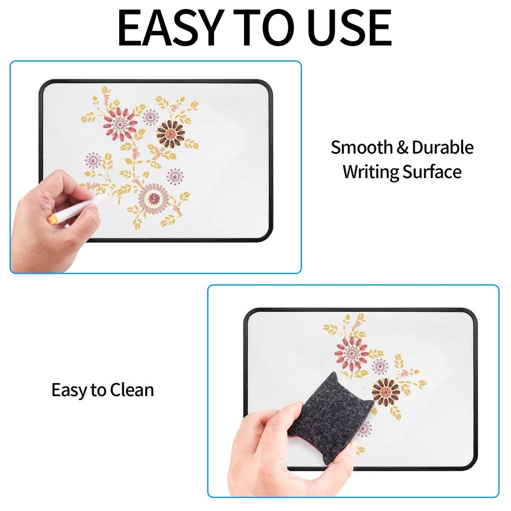 A4 Magnetic Whiteboard (30x21cm) - Double-Sided w/Pen&Eraser