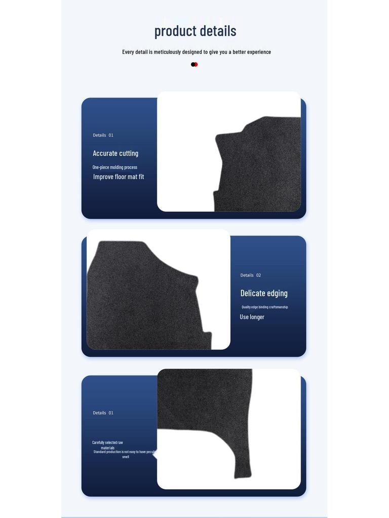 Premium Nylon Velvet Floor Mats for Wuling E5-24 Model