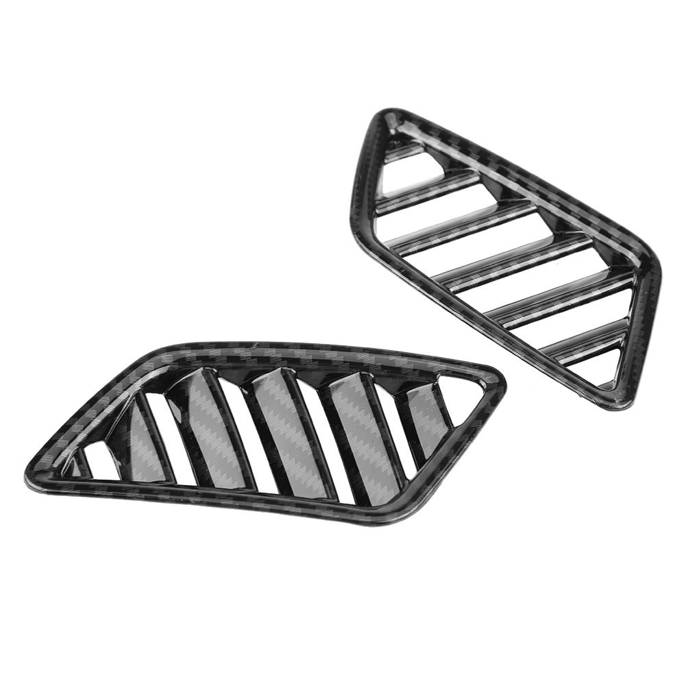 2Pcs Interior Upper Air Vent Outlet Cover Trim for Mitsubishi Eclipse Cross 17 18 Carbon Fiber