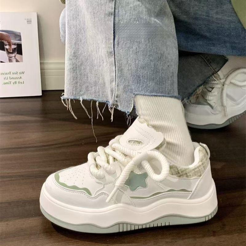 2025 Women's Versatile Thick-Soled White Casual Sports Shoes – Star Original Style