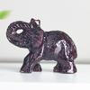 Crystal Elephant Resin Figurine With Semiprecious Stones For Office And Party Decoration
