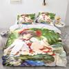 Kawaii Girl Bedding Set Single Twin Full Queen King Size Anime Girl Bed Set Aldult Kid Bedroom Duvetcover Sets 3D Pr Twin S
