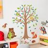 Cartoon Waldtier Baum Wandaufkleber für Kinderzimmer Schlafzimmer Wanddekoration