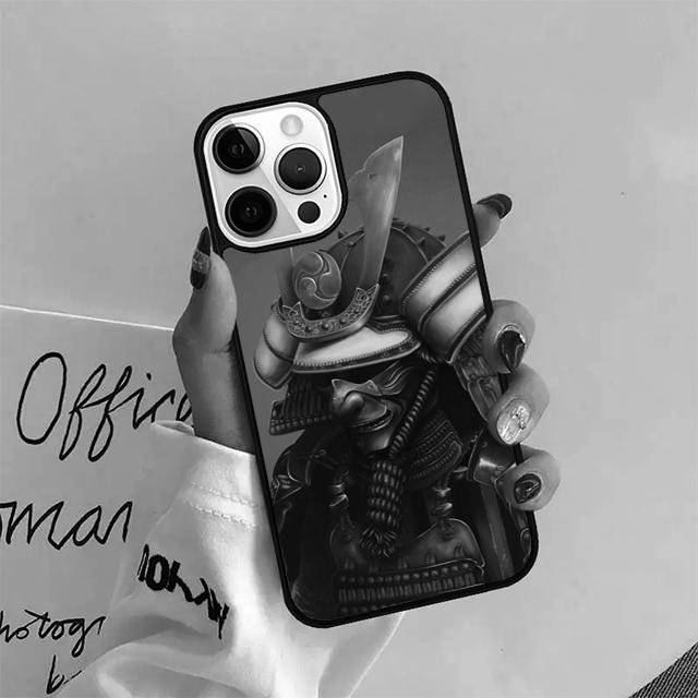 Samurai Japanese Warrior Mask Helmet Phone Case Cover for iPhone 17 Air 16 15 14 13 11 12 Pro Max Plus Coque