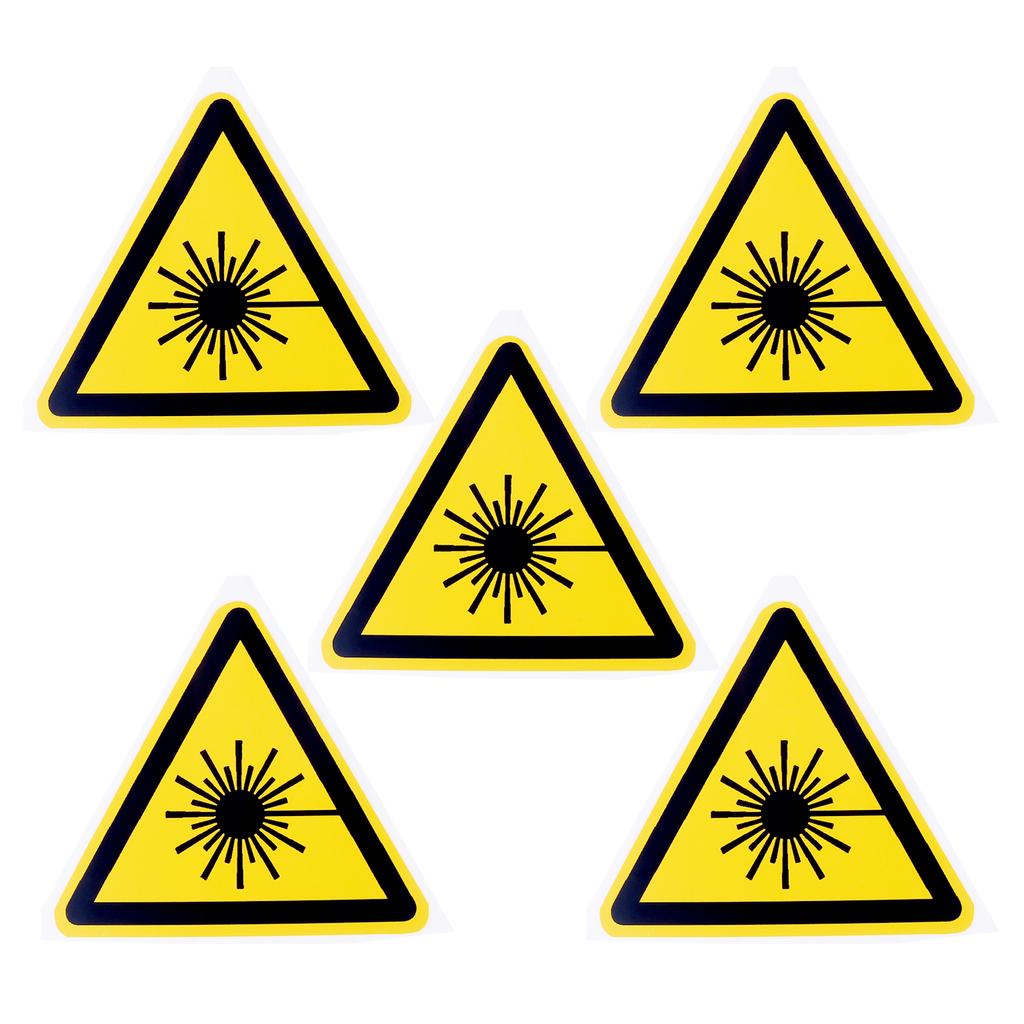 5Pc PVC Warning Signs Sticker Logo Security Safety Labels Water-Resistant Oil-Proof Warning Tag Wall Machine Sticker 25/50/100mm