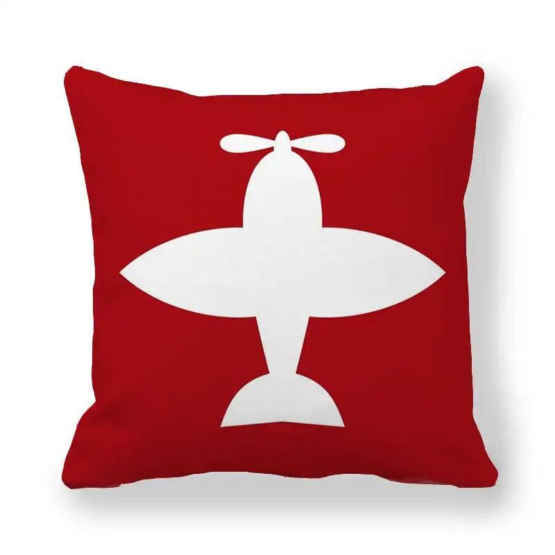 Cartoon Airplane Pattern Pillowcase Interior Decoration Office Living Room Home Pillowcase