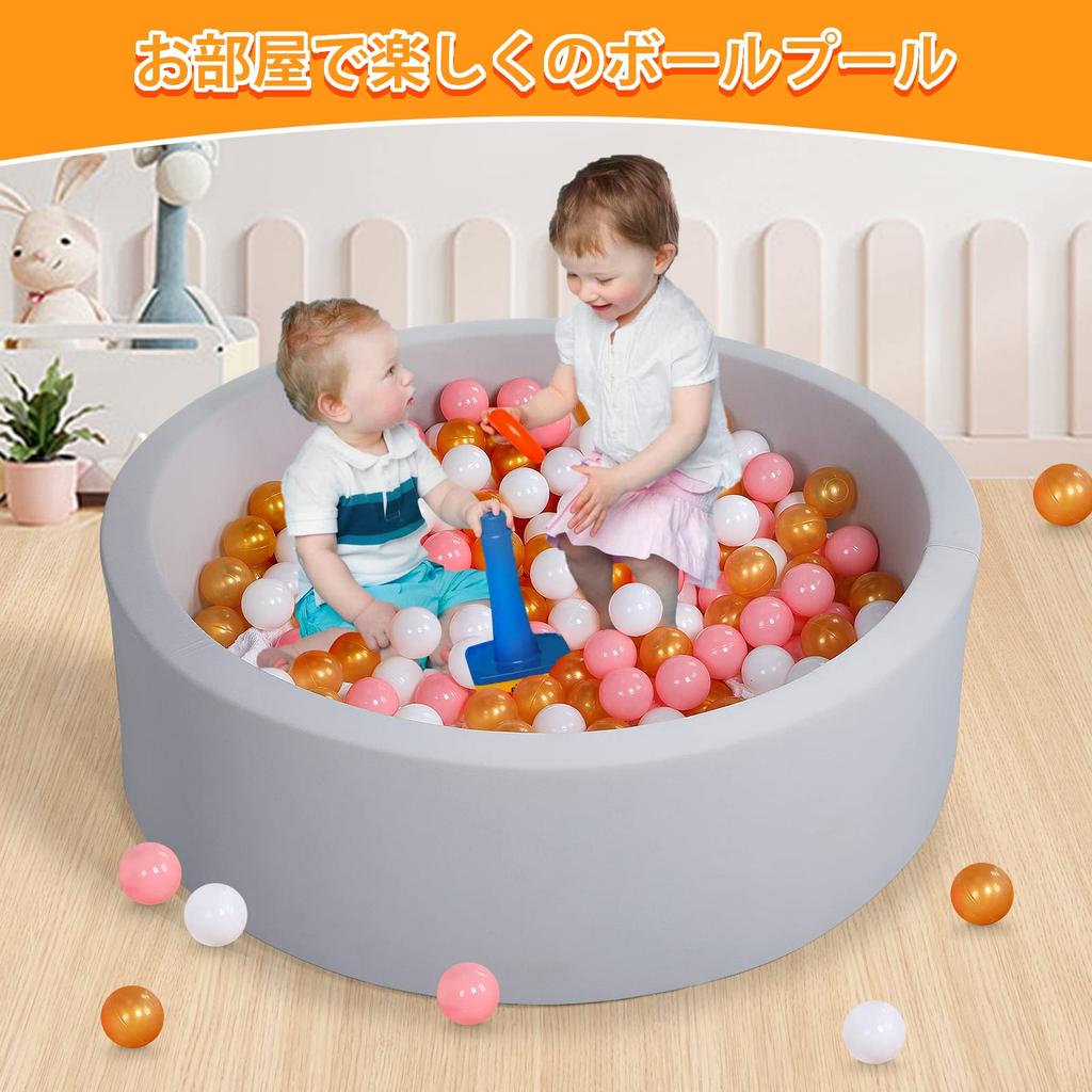 Piscină cu bile rotunde din spumă, Echipament de joacă de interior, Spumă de înaltă densitate, Textură moale, pentru bebeluși și copii, Jucărie educativă, Casă cu bile, Colorat