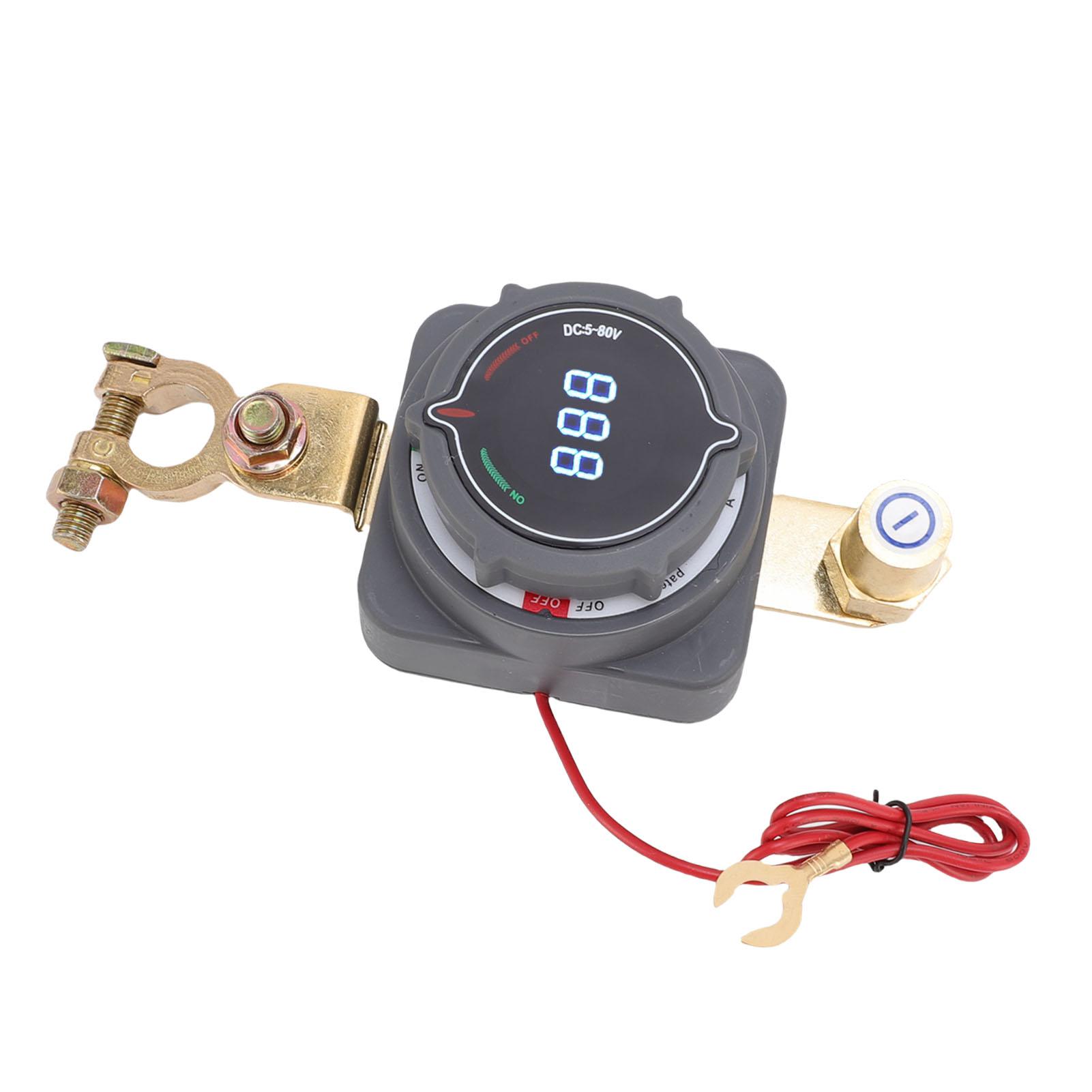 

Battery Disconnect with Voltmeter, Master Isolator on Off Cut Off es Disconnect Isolator for Campers