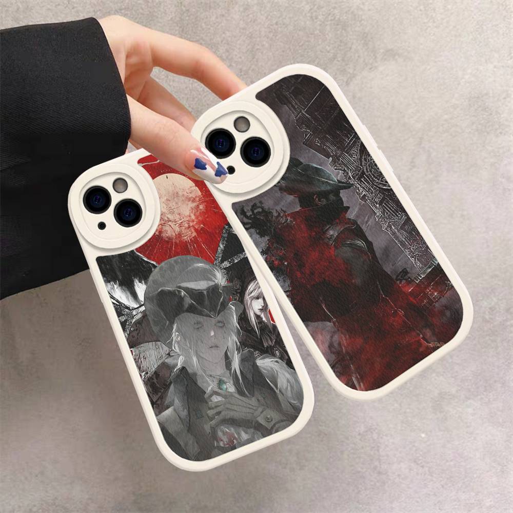 Dark Hunter B-Bloodborne Game Leather Phone Case For IPhone 16 15 14 17 Pro Max 11 12 Mini Plus Soft Shell