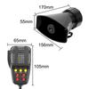 Car Horn Speakers Loud 12V 100W Car Warning Alarm Police Siren Air Horn Megaphone Tone Mic PA System Emergency Amplifier Hooter