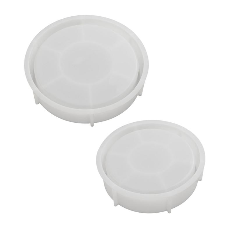 Round Storage Bowl Silicone Molds Candle Tray Molds Plaster Molds Epoxy Resin Molds Castings Molds Flower Pots Molds