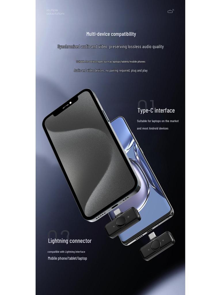 Q9 Dual Wireless Lavalier Microphone Set with Charging Case for Live Streaming, Video Recording, Noise Reduction, and Monitoring