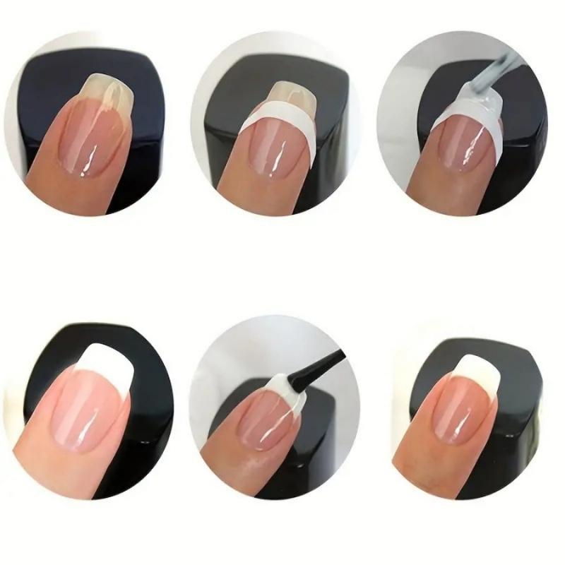2/5packFrench Style Nail Stickers3One-in-One French Curved Smile Stickers Wearable Nail Stickers White Edge Stickers