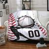 Baseball Theme Printed Blanket - Perfect for Couch, Bed, Travel & Outdoor Use | Machine Washable, Cozy & Durable.