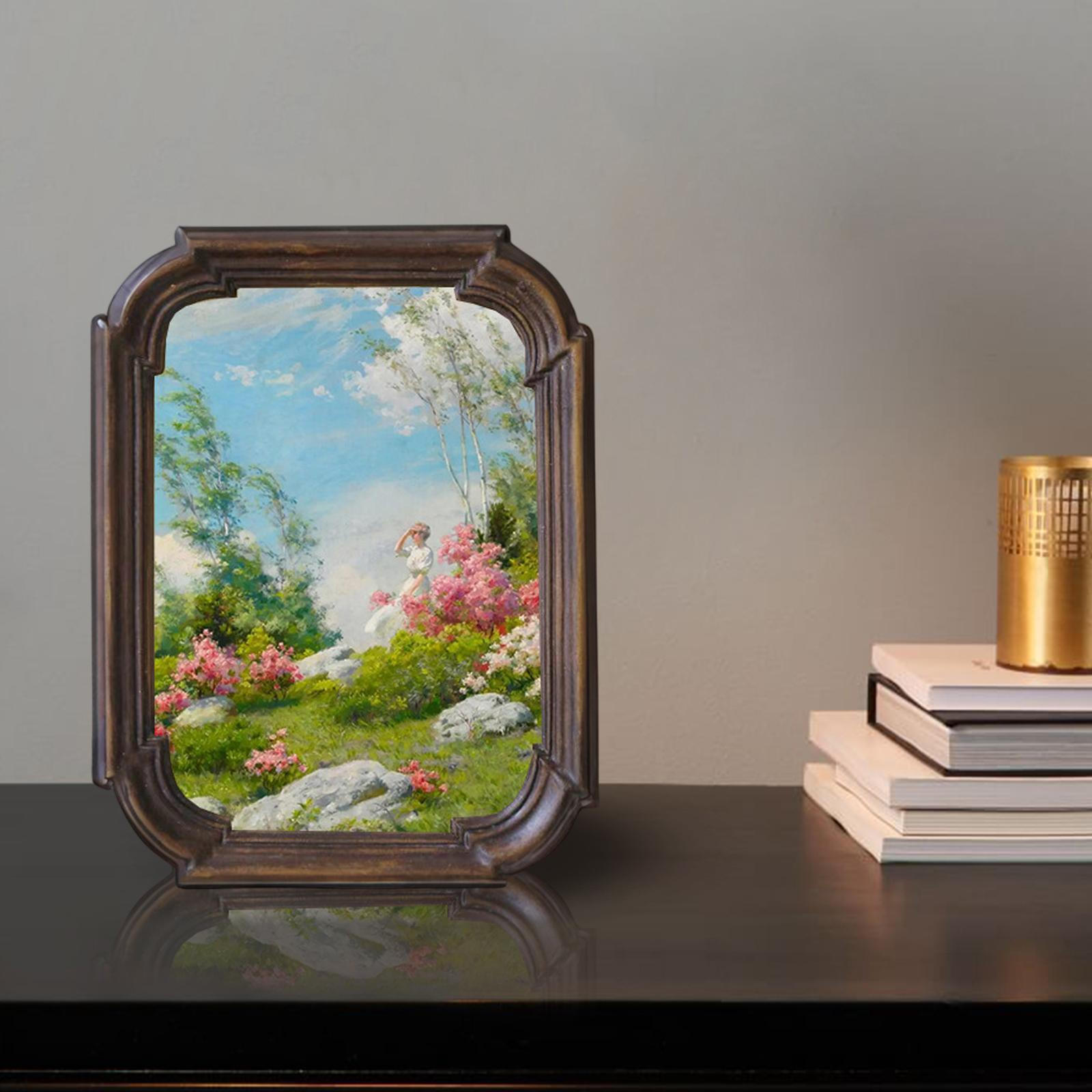 

Старинная картина для стильного украшения стены, ручная работа и универсальность 19.3x14.5cm