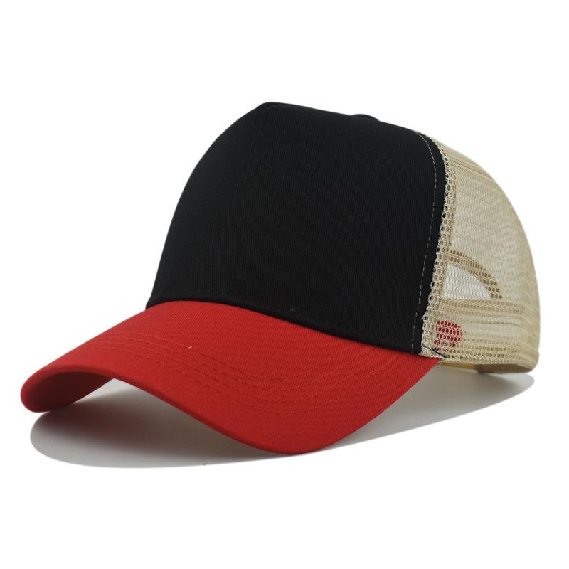 Custom Logo Basic Color Matching 5 Panel Mesh Hat For Women Summer Sunshade Breathable Baseball Caps Outdoor Sport Truck Dad Cap