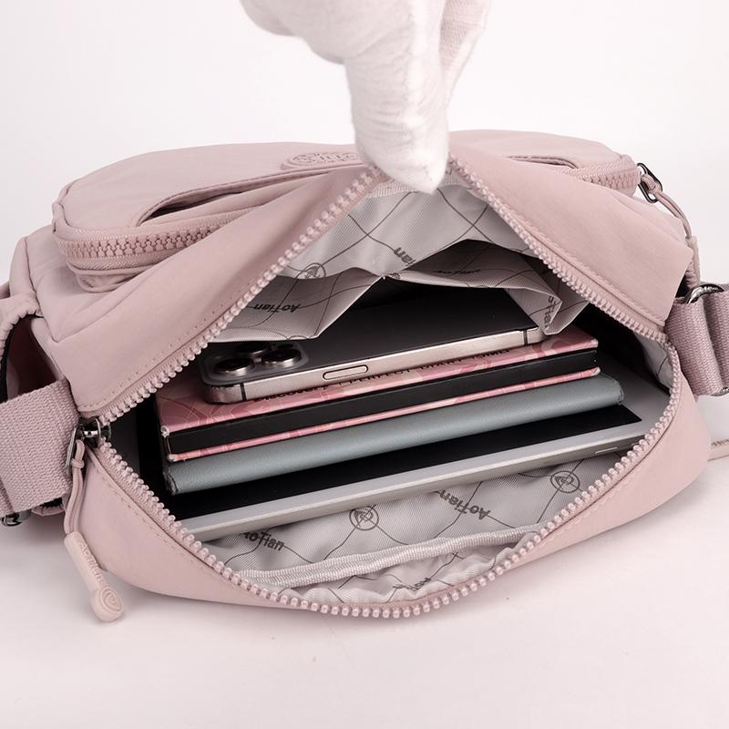 Women's Multi-Layer Shoulder Bag Solid Color Crossbody Bag Mother Bag