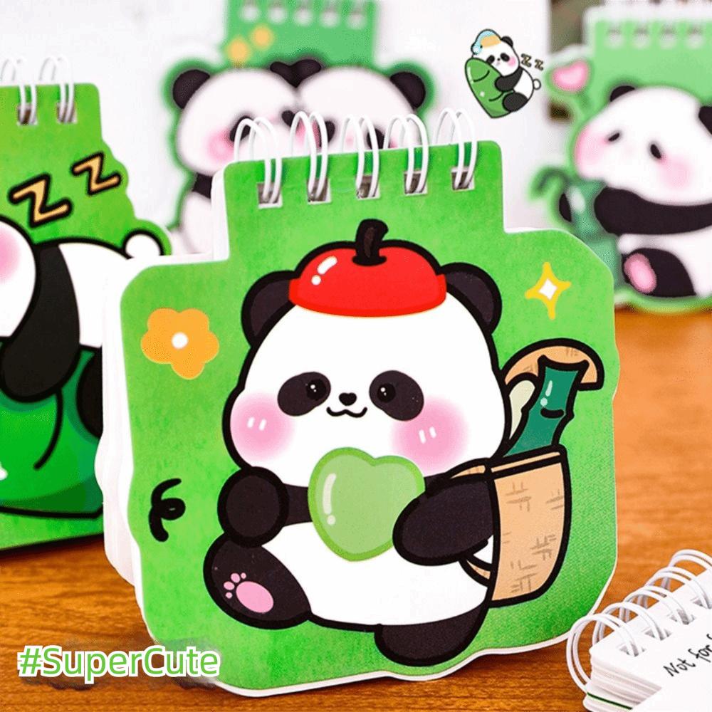 High Quality Panda Pocket Notebook 50Sheets Square Notepad Blank Inner Page Loose-leaf Mini Notebook Student