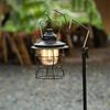 Camping Lamp Stand Aluminum Alloy Telescoping Pole Black Finish