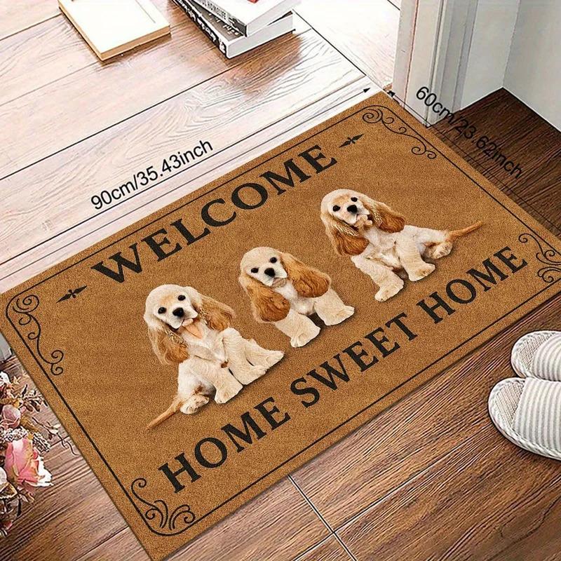 VIKAMA Tappetino di Benvenuto Cocker Spaniel Carino Antiscivolo Intrappola Sporco Tappetino per Ingresso Tappeto per Soggiorno Camera da Letto Decorazione per la Casa