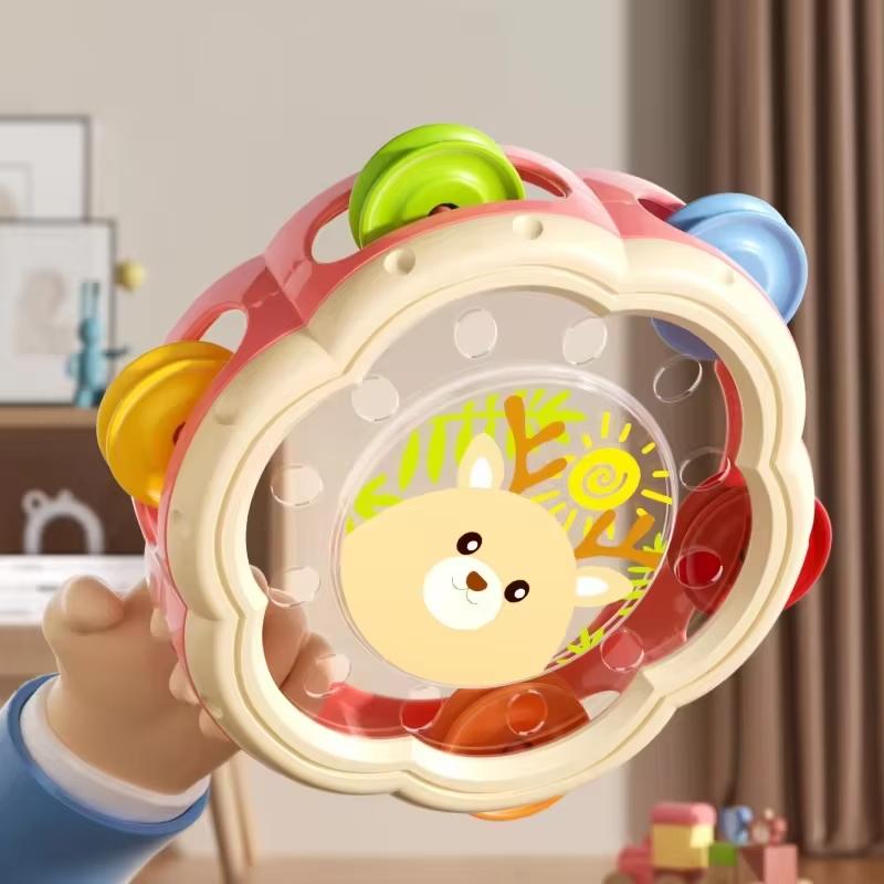 צעצועי מונטסורי לתינוקות 6-12 חודשים פעוטות פיתוח צעצוע חושי רעשן כדור תפיסה פטיש חול תוף מרים פעמון צעצועים חינוכיים