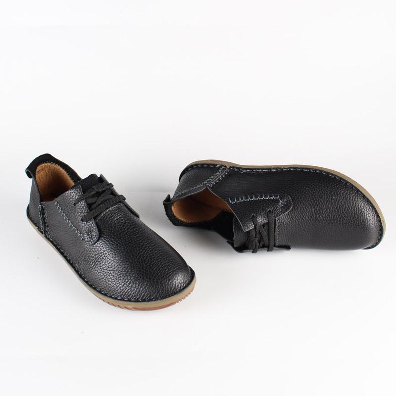 Fashion Retro Cowhide Flat Sole Women's Boots Casual Shoes Natural Genuine Leather Shoes Manual Sewing