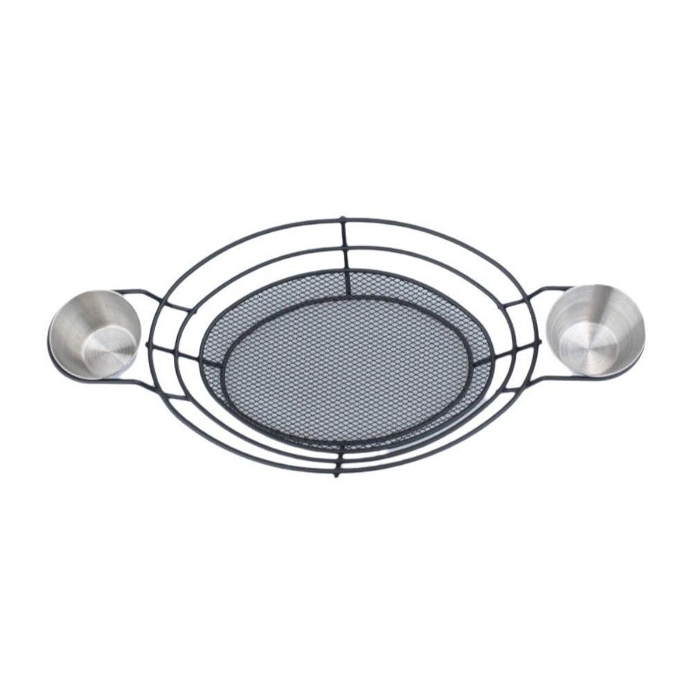 

Stainless Steel Snack Basket Metal Basket Bread Basket Fried Chicken Basket Serving Tray чорний