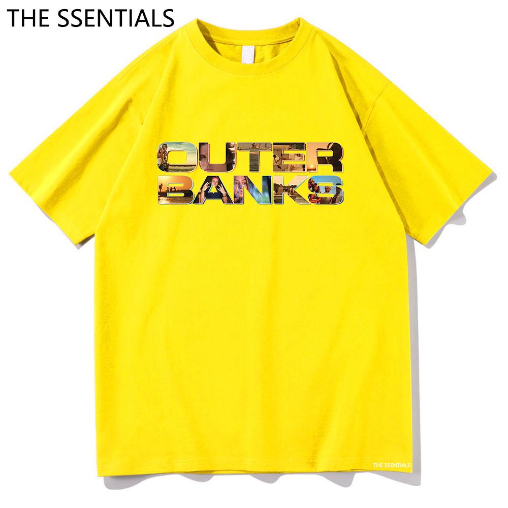 Letter Print Outer Banks T Shirt Unisex  Harajuku Aesthetic Graphic Pogue Life Tshirts Unisex John B JJ Maybank Cotton Tees Shirts