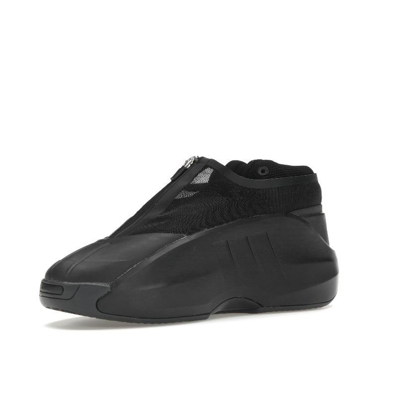 Adidas Originals Crazy IIInfinity Comfort Slip Resistant Wear Resistant Mid Top Retro Basketball Shoes Unisex Black IE7689