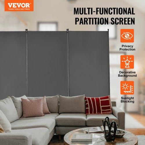 VEVOR Room Divider, 3 Panels Room Divider, Folding Privacy Screen and Portable Partition Divider for Room Separation