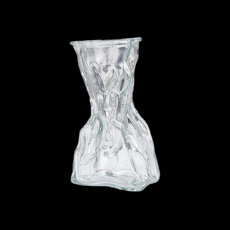 Origami Style Transparent Glass Vase