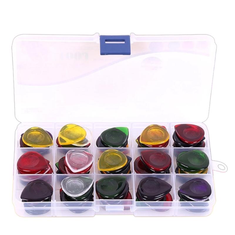 100Pcs Water Drop Shaped Guitar Pick Acoustic Electric Bass Guitars Plectrum Colorful Clear Electric Guitar Pick 2.0MM