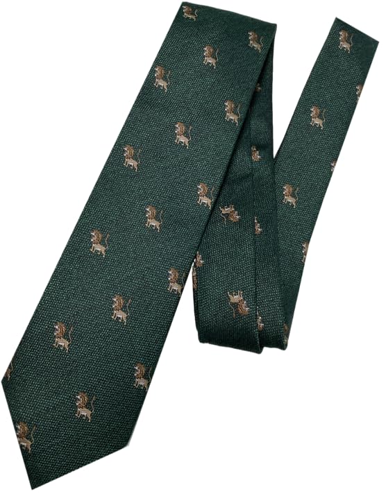 

[MaRowsm] Men s Necktie for Suits, Formal Wear, Business, Job Hunting, Animal Print (Lion, Green)