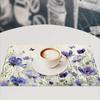 4 pz Tovagliette Fiori di Fattoria Farfalla Lavanda Piante Floreali Foglie di Fiori Tovagliette Rustiche Floreali Impermeabili Lavabili Tavol