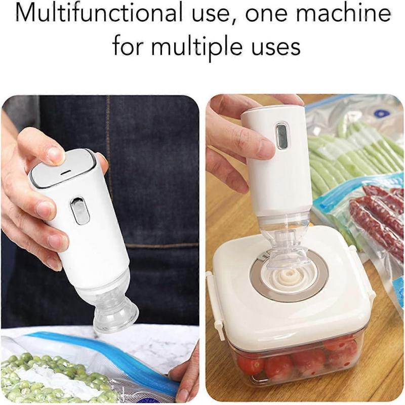 Automatic Vacuum Bag Pump, USB Rechargeable Portable Handheld Electric Air Pump, Vacuum Sealing Compression Pump