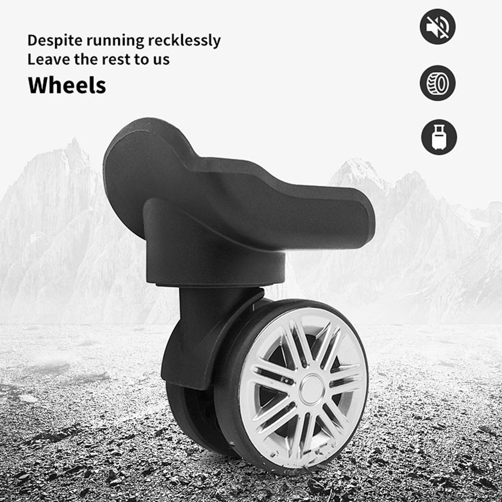 4Pcs Suitcase Wheels Replacement Set Quiet Rolling Practical Plastic Luggage Spinner Wheels for Easy Luggage Mobility