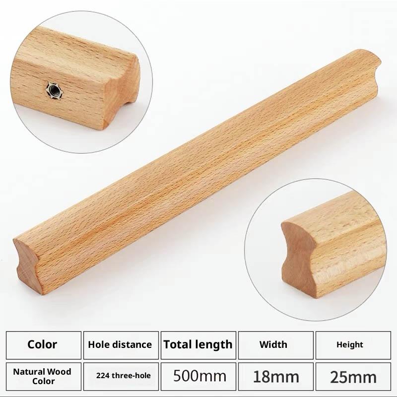 Drawer Knobs Kitchen Cabinets Pulls Long Handles Walnut Wooden Furniture Handle Cabinets and Drawers Dresser Knobs Wardrobe Pull