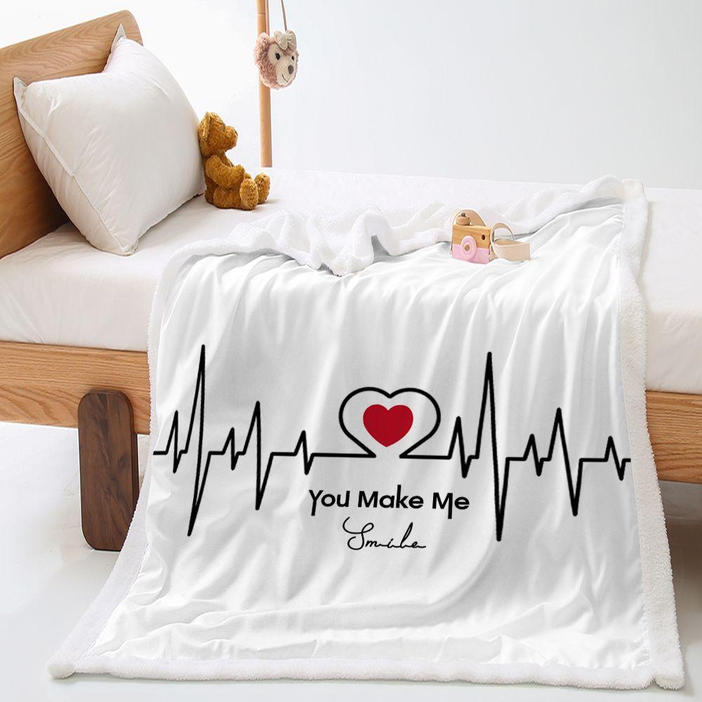 2D Digital Printing Valentine'S Day Thickened Lamb Wool Crystal Fleece Blanket Blanket