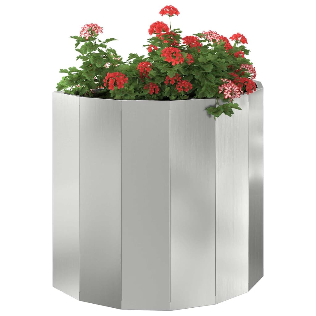 Planter Silver 60 x 30 x 50 cm Galvanized Steel