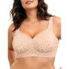 LetsJoli Womens Wireless Full Coverage Bra Comfort Push Up Seamless Plus Size Everyday