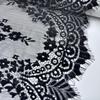 3m x 32cm Black French Chantilly Lace, Non-stretch Eyelash Lace Fabric for Sewing, Bra, Underwear, Lingerie, Dress, Garment, Crafting