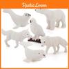 Bear Arctic Simulated White Fox Seal Whale Polar Animals Model Set Ornament