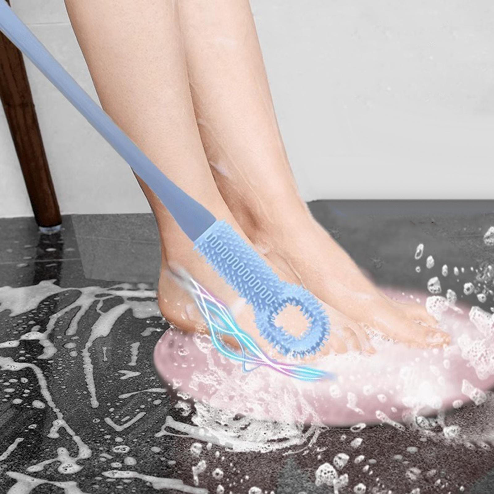 

Щетка для чистки пальцев ног Очиститель для ног Силикон Лосьон Пожилые Blue Long Bristled