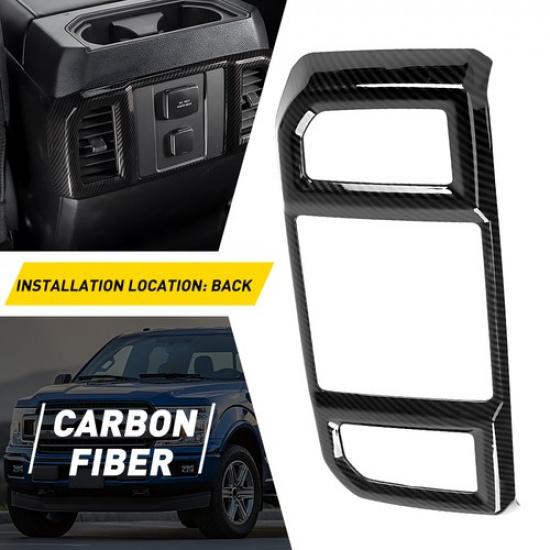 Carbon Fiber Rear Air Vent Outlet Cover Trim for Ford F-150 2015-18   EV
