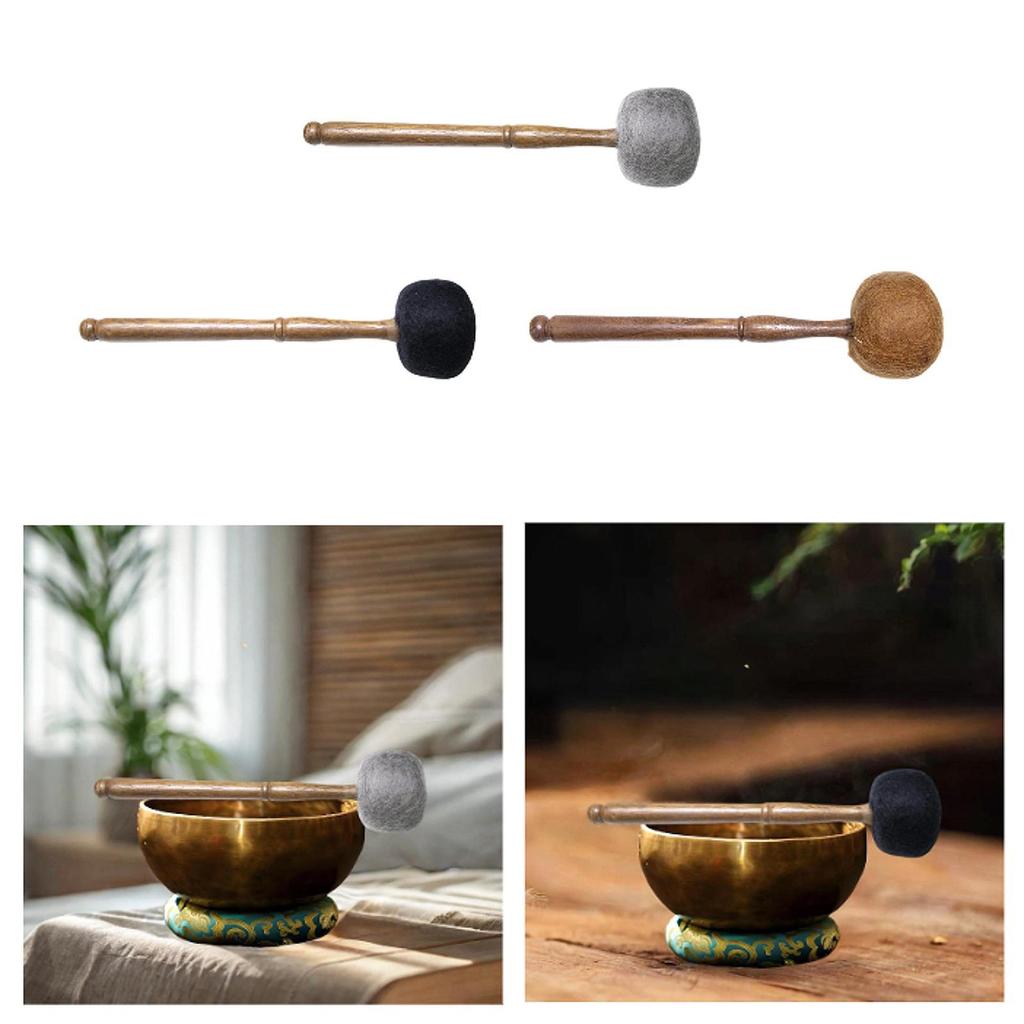 Professional Sound Bowl Mallet Multipurpose Wood Handle Buddhism Chanting Tool