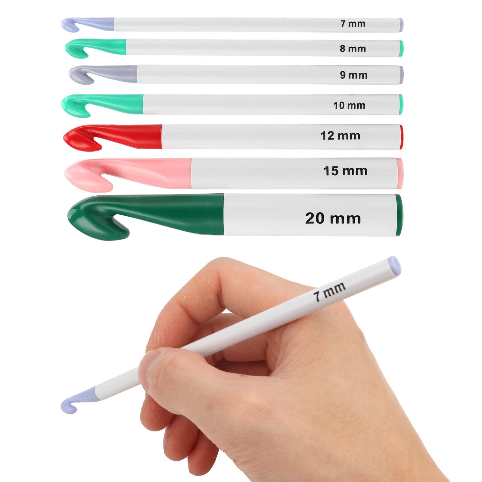 

Набор крючков 7 шт. Пластиковая цветная полая трубка Инструменты для вязания своими руками Аксессуары для спиц для свитера