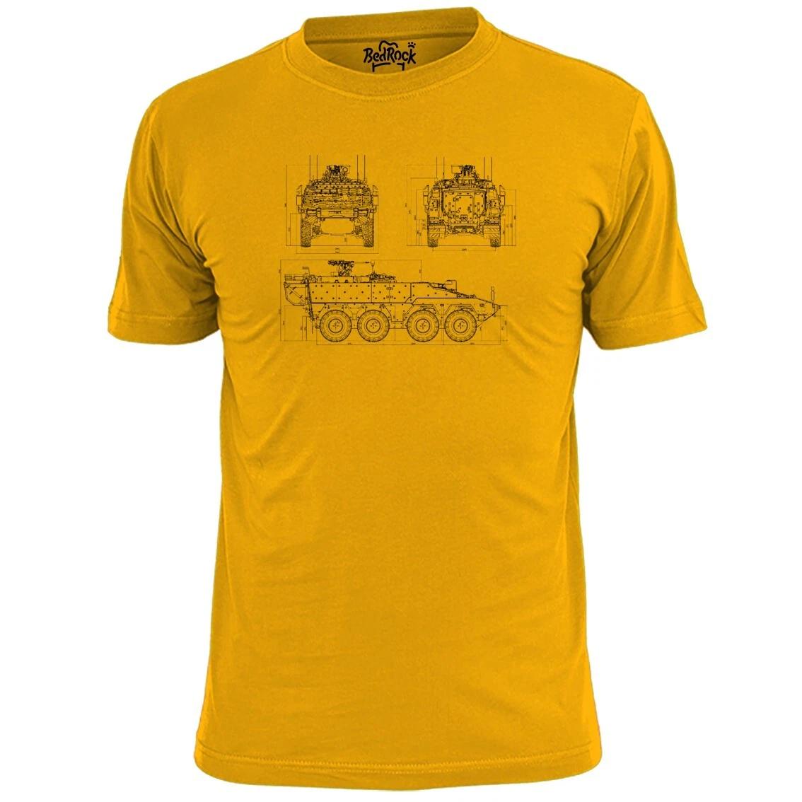 

Mens Boxer Tank Blueprint T shirt Armoured Vehicle Military XL