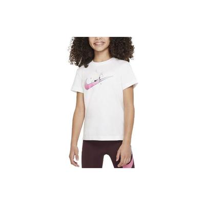Sportswear Letter Print Cartoon Anime Pattern Round Neck Sports Short Sleeve T-Shirt Kids Tops White DX1706-100